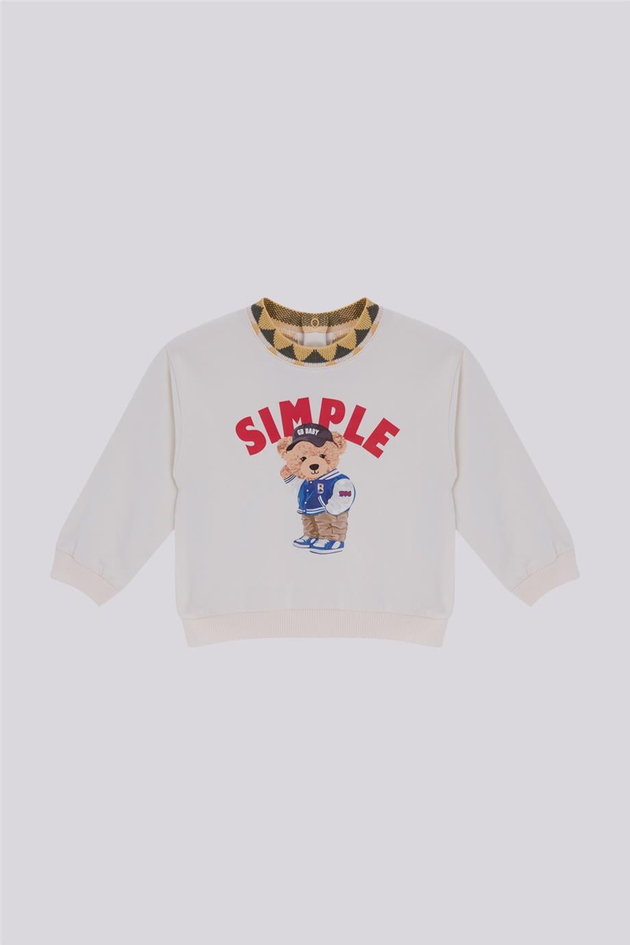 GB Baby Erkek Bebek Ekru SweatshirtGB Baby Erkek Bebek Ekru Sweatshirt
