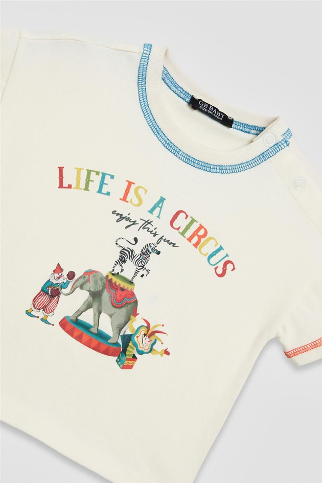 GB Baby Erkek Bebek Ekru TshirtGB Baby Erkek Bebek Ekru Tshirt