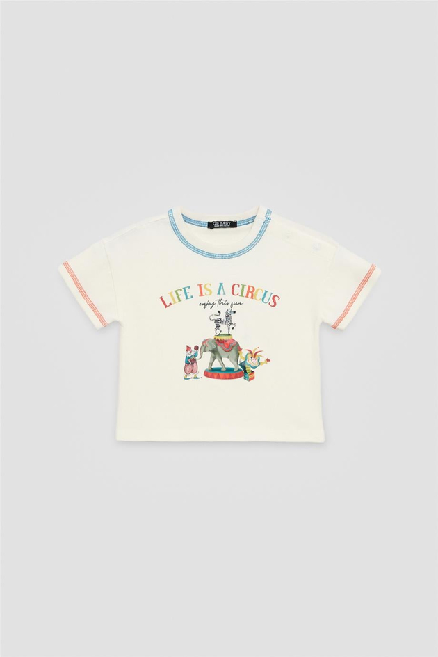 GB Baby Erkek Bebek Ekru TshirtGB Baby Erkek Bebek Ekru Tshirt