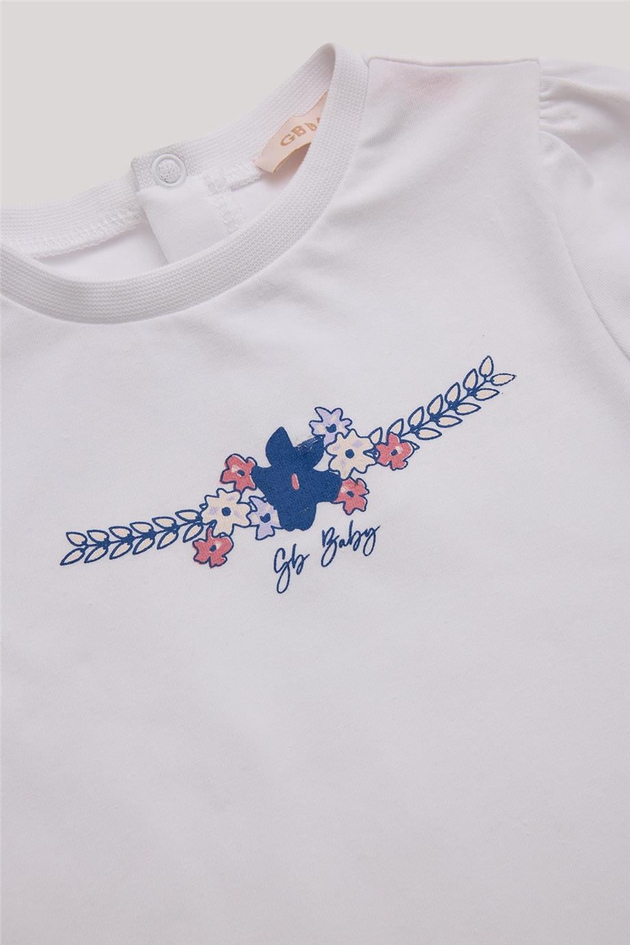 GB Baby Kız Bebek Beyaz T-Shirt