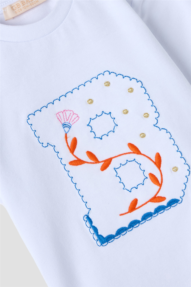 GB Baby Baby Girl White TshirtGB Baby Baby Girl White Tshirt