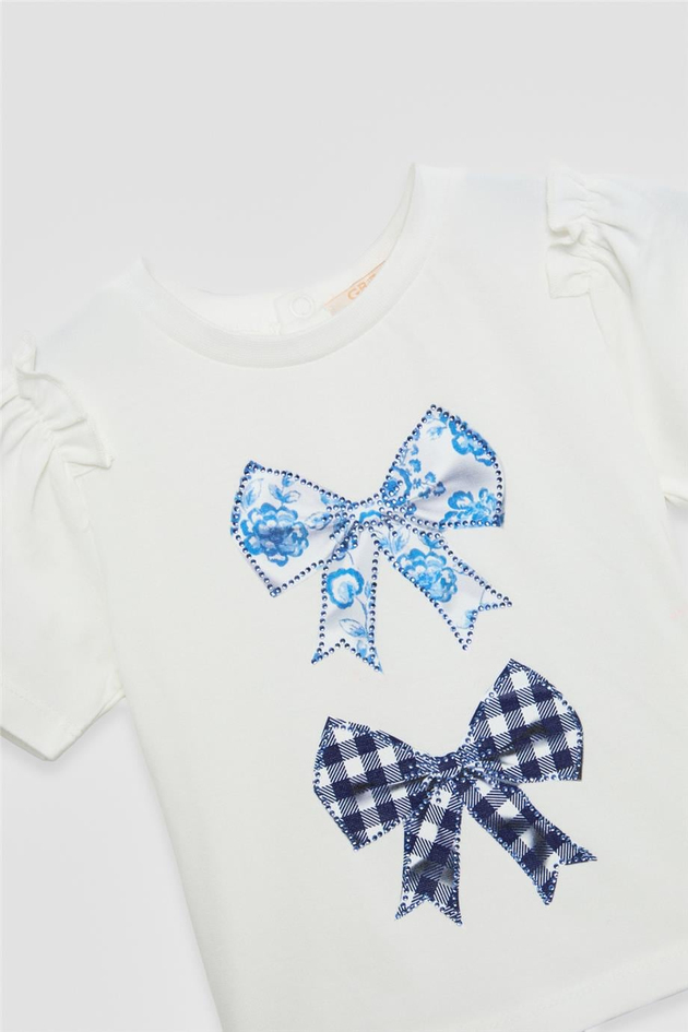 GB Baby Kız Bebek Beyaz TshirtGB Baby Kız Bebek Beyaz Tshirt