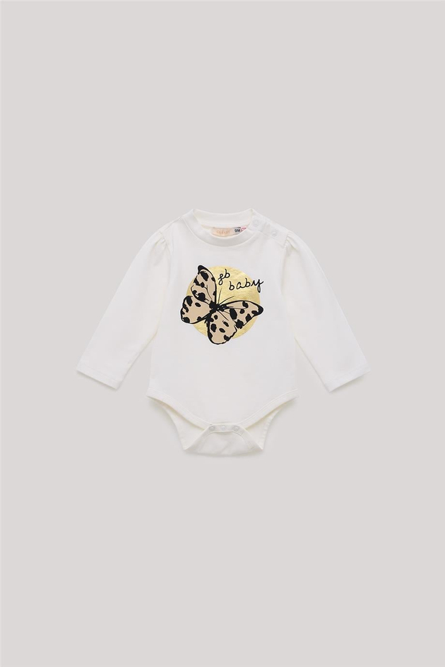 GB Baby Kız Bebek Ekru Body