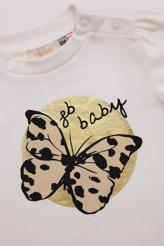 GB Baby Kız Bebek Ekru Body