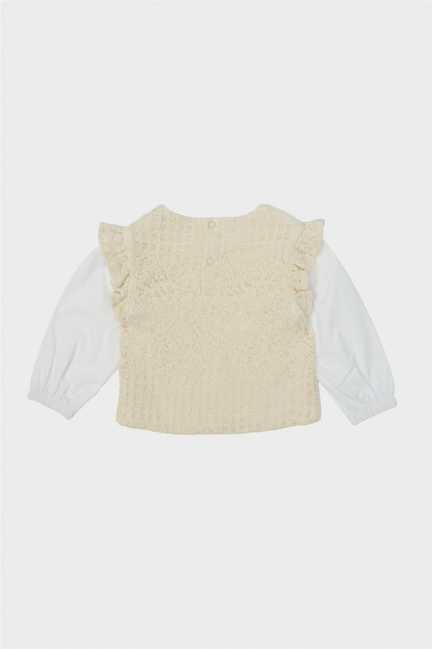 GB Baby Kız Bebek Ekru Sweatshirt