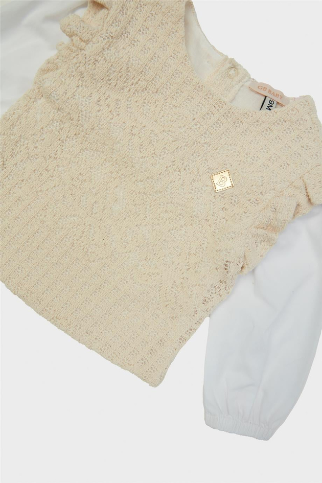 GB Baby Kız Bebek Ekru Sweatshirt