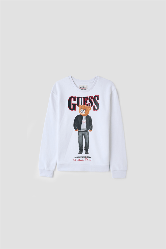 Guess Erkek Çocuk Beyaz SweatshirtGuess Erkek Çocuk Beyaz Sweatshirt