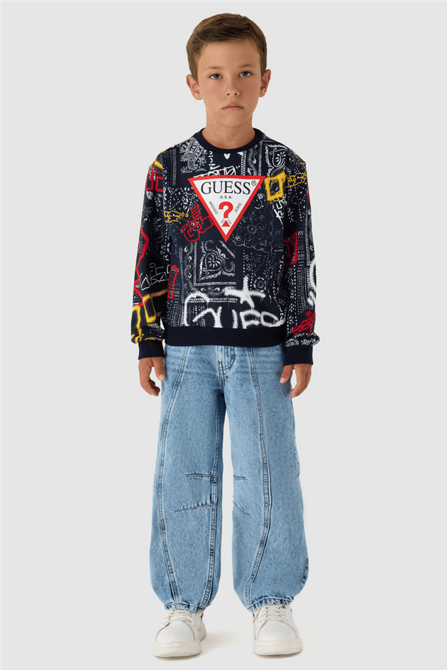 Guess Erkek Çocuk Desenli SweatshirtGuess Erkek Çocuk Desenli Sweatshirt