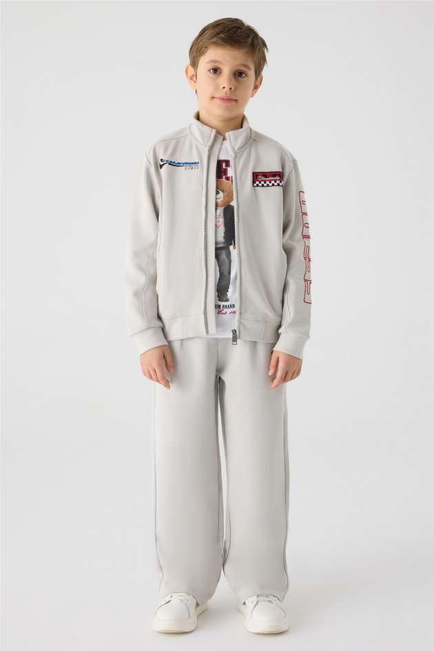 Guess Boy Grey Tracksuit TopGuess Boy Grey Tracksuit Top