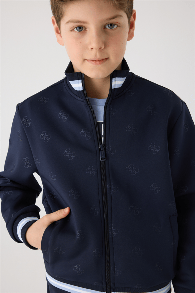 Guess Boy Navy Blue Tracksuit TopGuess Boy Navy Blue Tracksuit Top