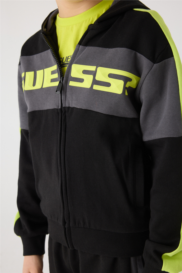 Guess Boy Black Tracksuit TopGuess Boy Black Tracksuit Top