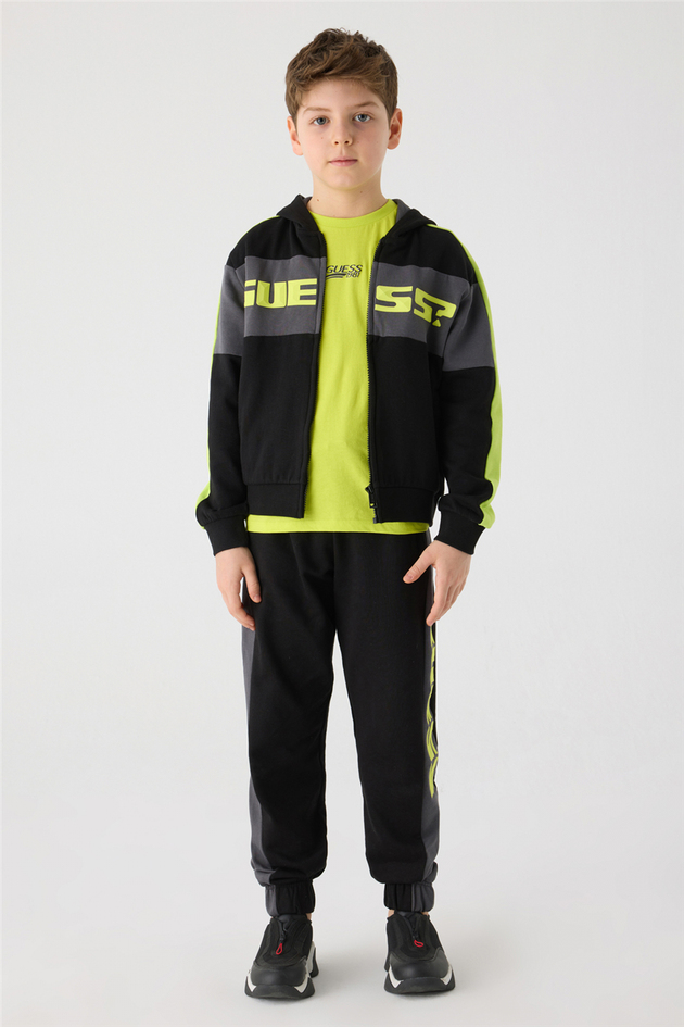 Guess Boy Black Tracksuit TopGuess Boy Black Tracksuit Top