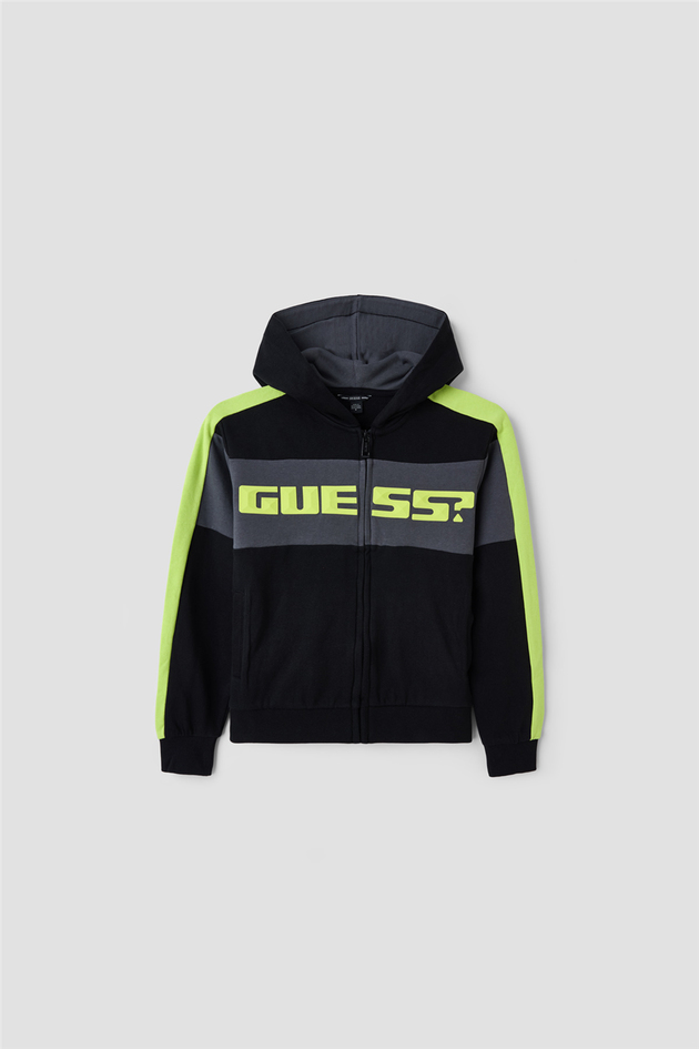 Guess Boy Black Tracksuit TopGuess Boy Black Tracksuit Top