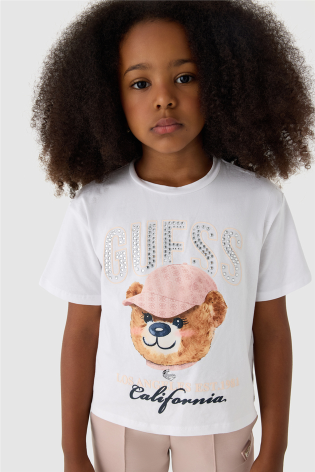 Guess Kız Çocuk Beyaz TshirtGuess Kız Çocuk Beyaz Tshirt