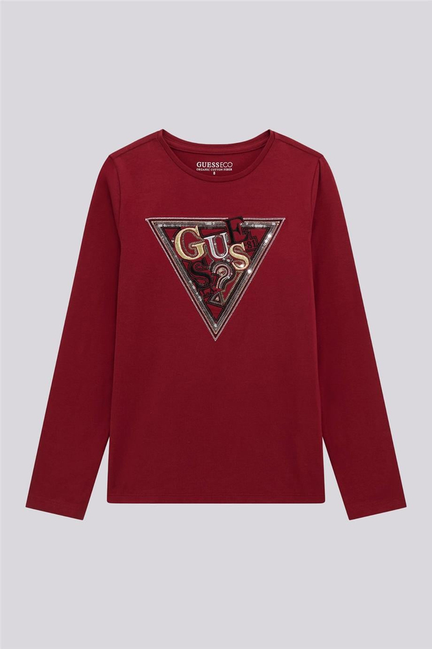Guess Kız Çocuk Bordo TshirtGuess Kız Çocuk Bordo Tshirt