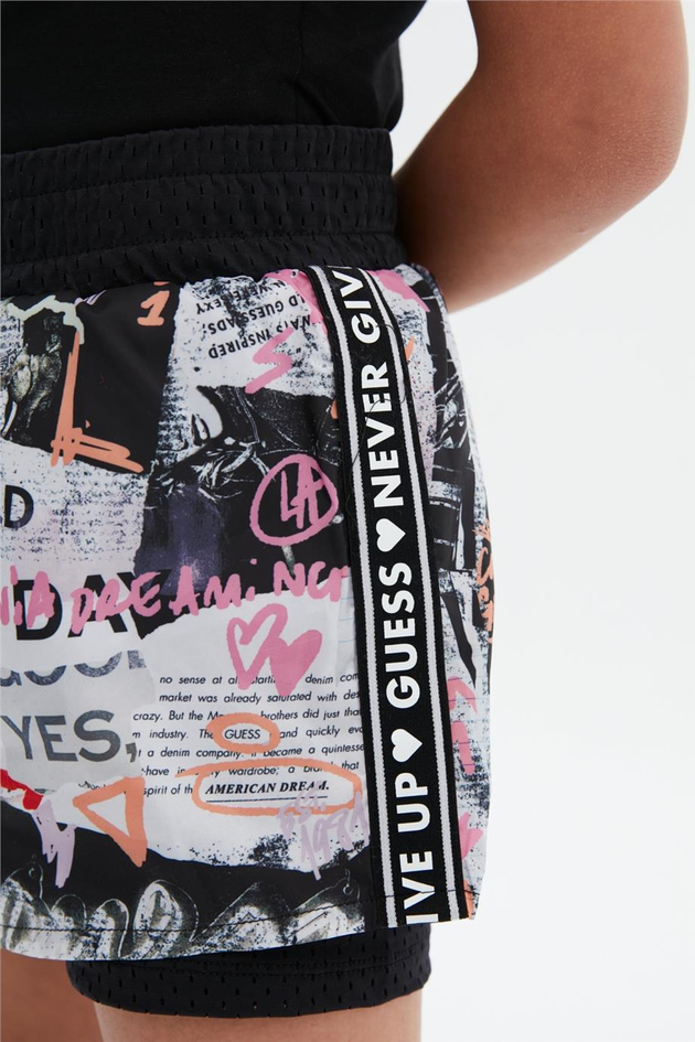 Guess Kız Çocuk Desenli Şort