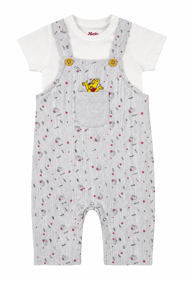 Haribo Boy Grey Bib and Brace Overall Haribo Boy Grey Bib and Brace Overall 