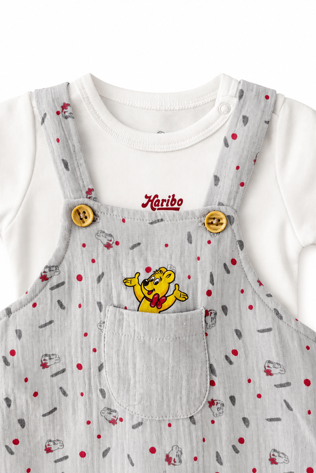 Haribo Boy Grey Bib and Brace Overall Haribo Boy Grey Bib and Brace Overall 