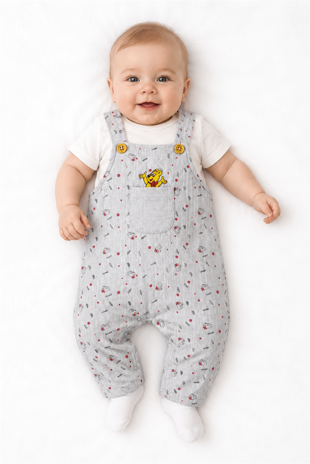Haribo Boy Grey Bib and Brace Overall Haribo Boy Grey Bib and Brace Overall 