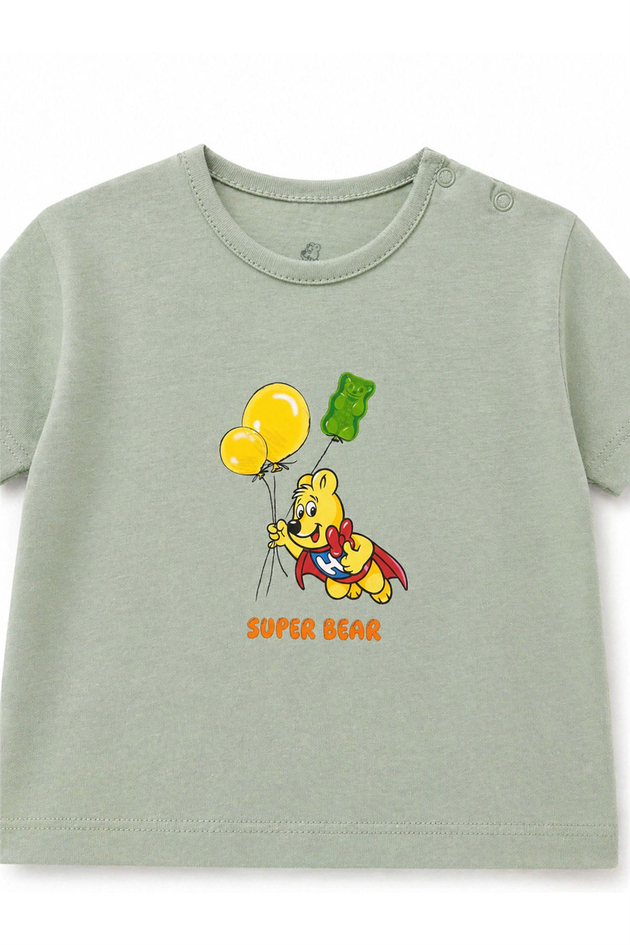 Haribo Boy Khaki Tshirt Shorts SuitHaribo Boy Khaki Tshirt Shorts Suit