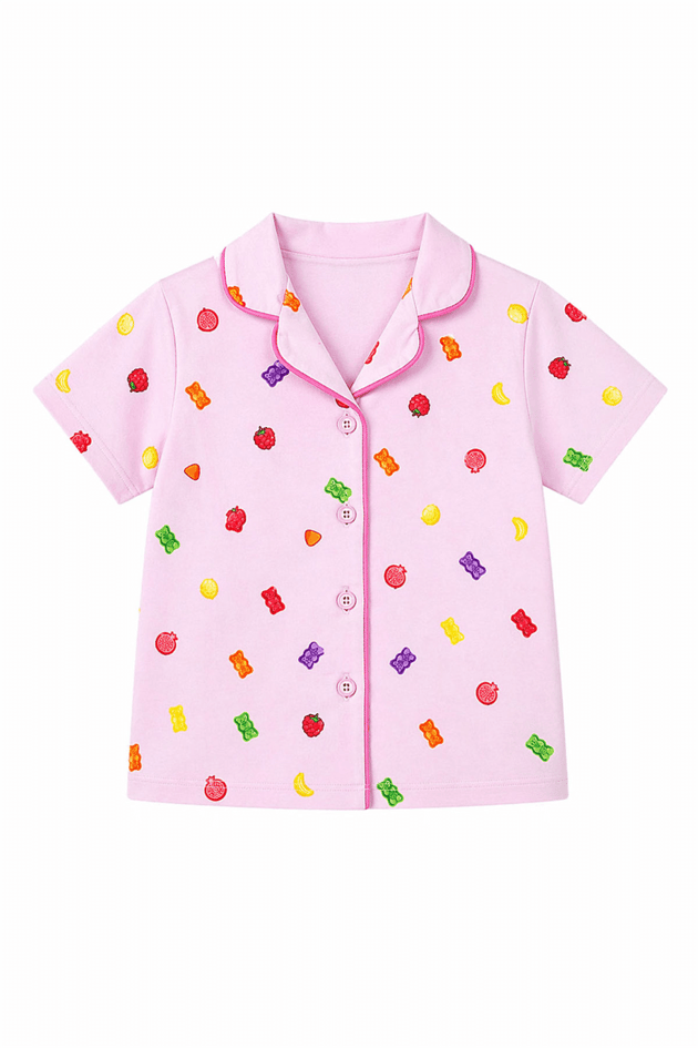 Haribo Kız Çocuk Pembe Pijama TakımHaribo Kız Çocuk Pembe Pijama Takım