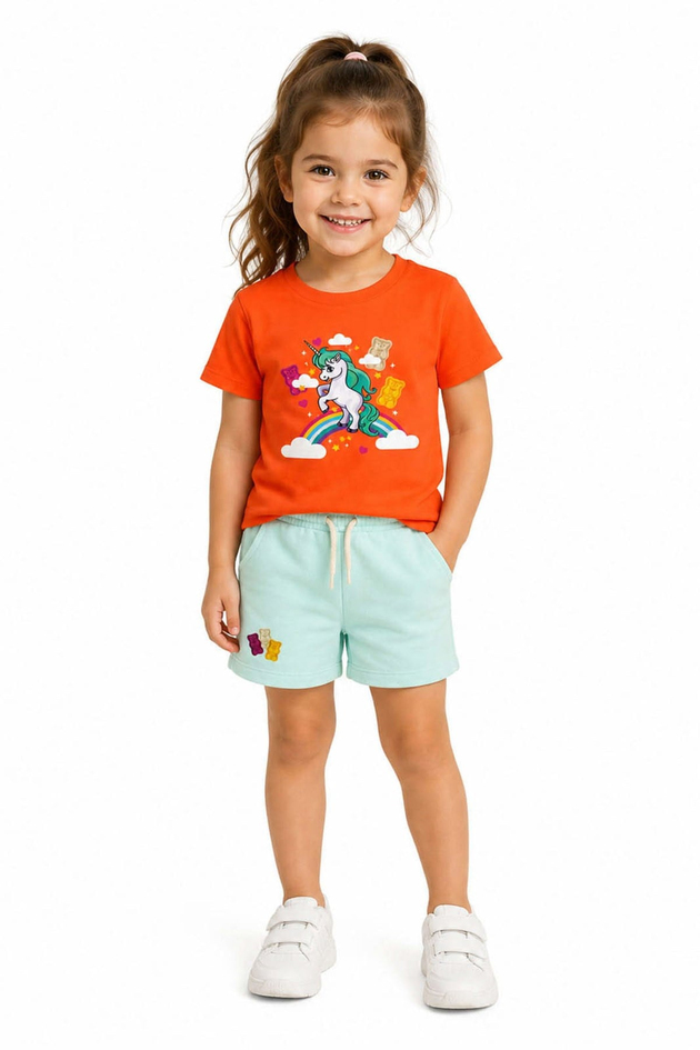 Haribo Kız Çocuk Tshirt Şort TakımHaribo Kız Çocuk Tshirt Şort Takım