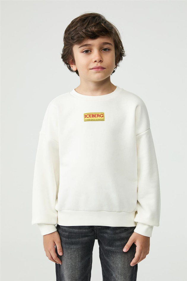 Iceberg Erkek Çocuk Kırık Beyaz SweatshirtIceberg Erkek Çocuk Kırık Beyaz Sweatshirt