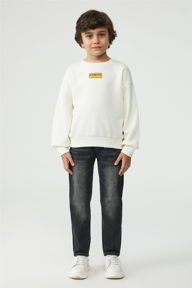 Iceberg Erkek Çocuk Kırık Beyaz SweatshirtIceberg Erkek Çocuk Kırık Beyaz Sweatshirt