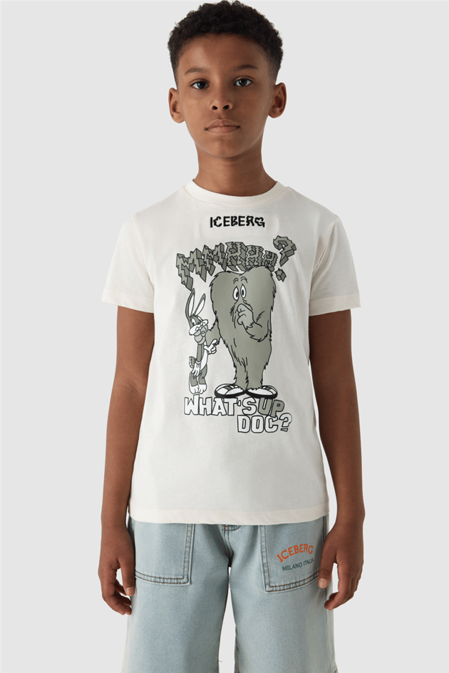 Iceberg Erkek Çocuk Kırık Beyaz TshirtIceberg Erkek Çocuk Kırık Beyaz Tshirt
