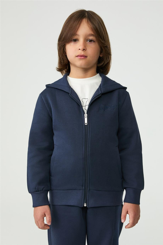 Iceberg Boy Navy Blue Tracksuit TopIceberg Boy Navy Blue Tracksuit Top