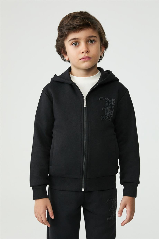 Iceberg Boy Black Tracksuit TopIceberg Boy Black Tracksuit Top