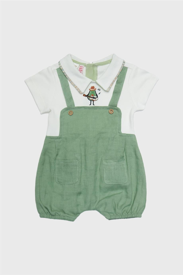 Layette Erkek Bebek Yeşil Tulum