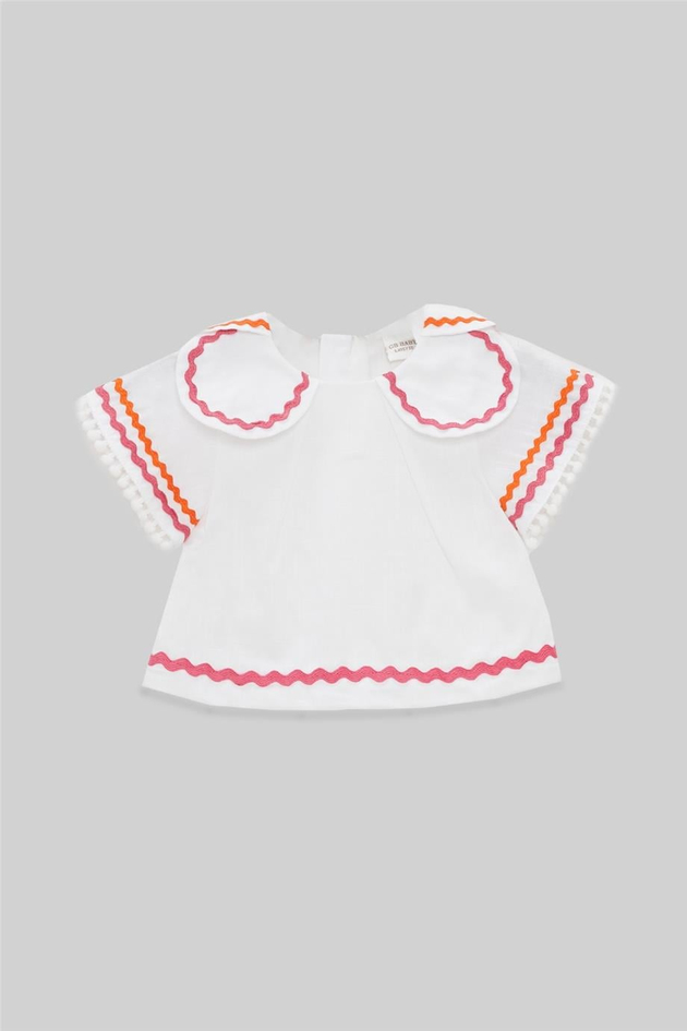 Layette Kız Bebek Beyaz Bluz