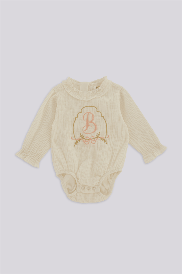 Layette Baby Girl Ecru BlouseLayette Baby Girl Ecru Blouse