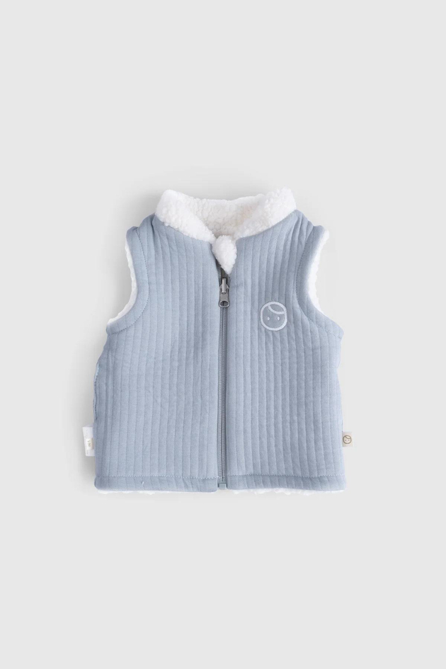 Little Gusto Çift Taraflı Kapitoneli Wellsoft Mavi YelekLittle Gusto Çift Taraflı Kapitoneli Wellsoft Mavi Yelek