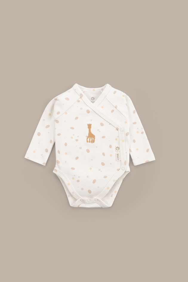 Little Gusto Organic Cotton Long Sleeve Wrap BodysuitLittle Gusto Organic Cotton Long Sleeve Wrap Bodysuit