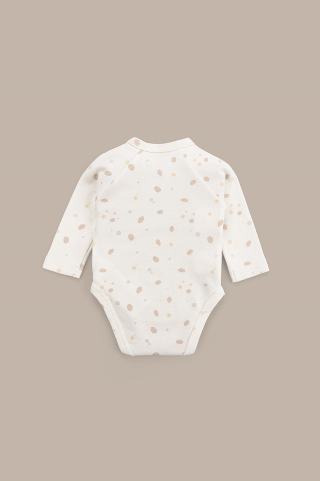 Little Gusto Organic Cotton Long Sleeve Wrap BodysuitLittle Gusto Organic Cotton Long Sleeve Wrap Bodysuit
