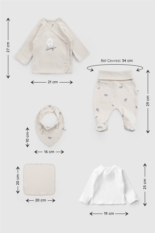 Little Gusto Unisex Ekru Hastane ÇıkışıLittle Gusto Unisex Ekru Hastane Çıkışı