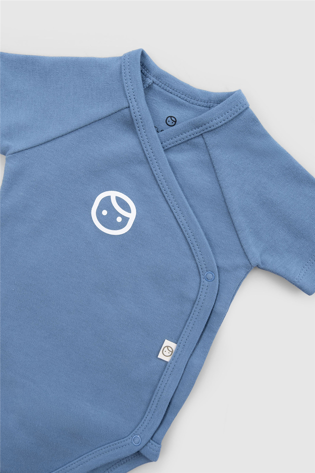 Little Gusto Unisex Blue BodysuitLittle Gusto Unisex Blue Bodysuit