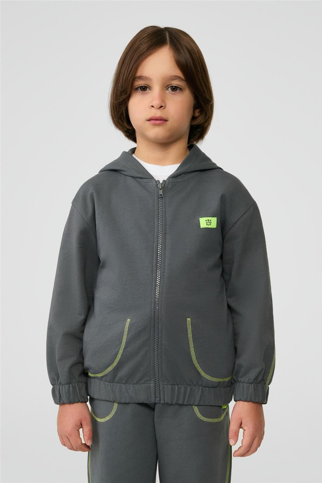  Boy Anthracite Tracksuit Top Boy Anthracite Tracksuit Top