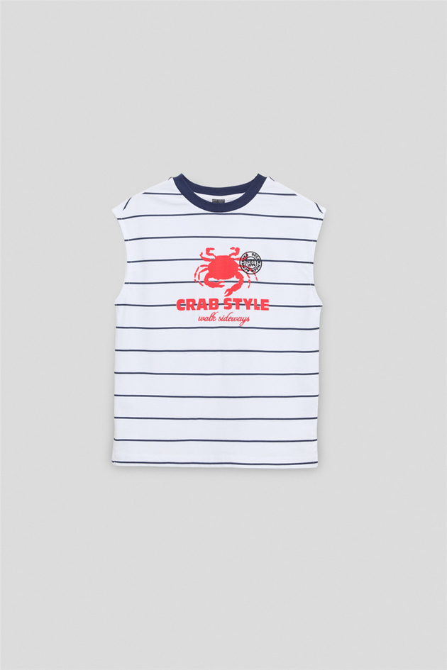  Boy Striped Undershirt Boy Striped Undershirt