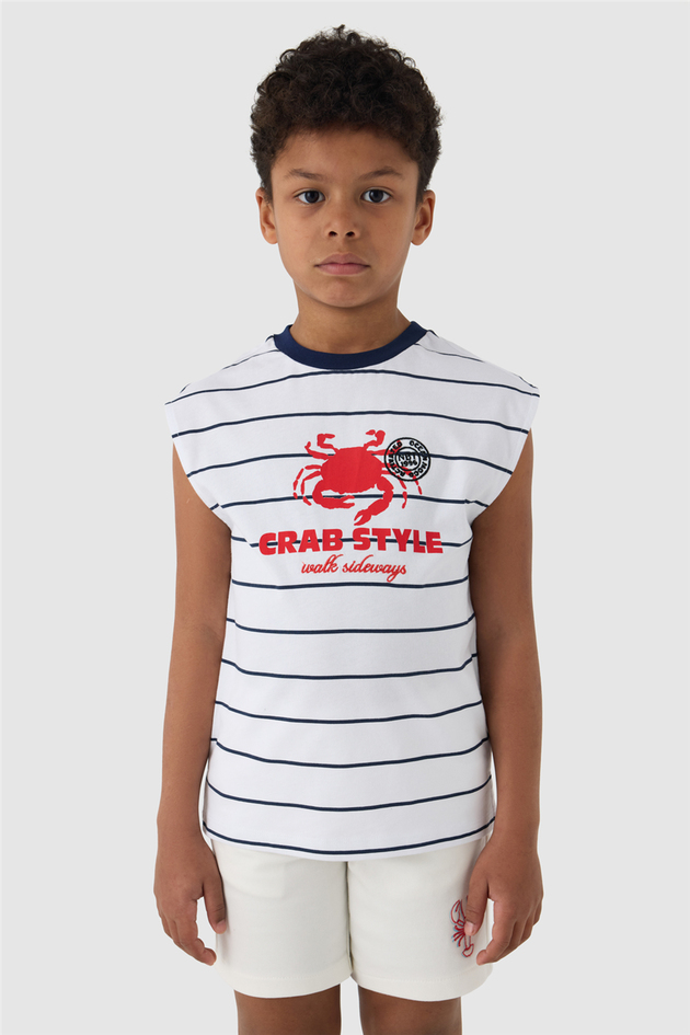  Boy Striped Undershirt Boy Striped Undershirt