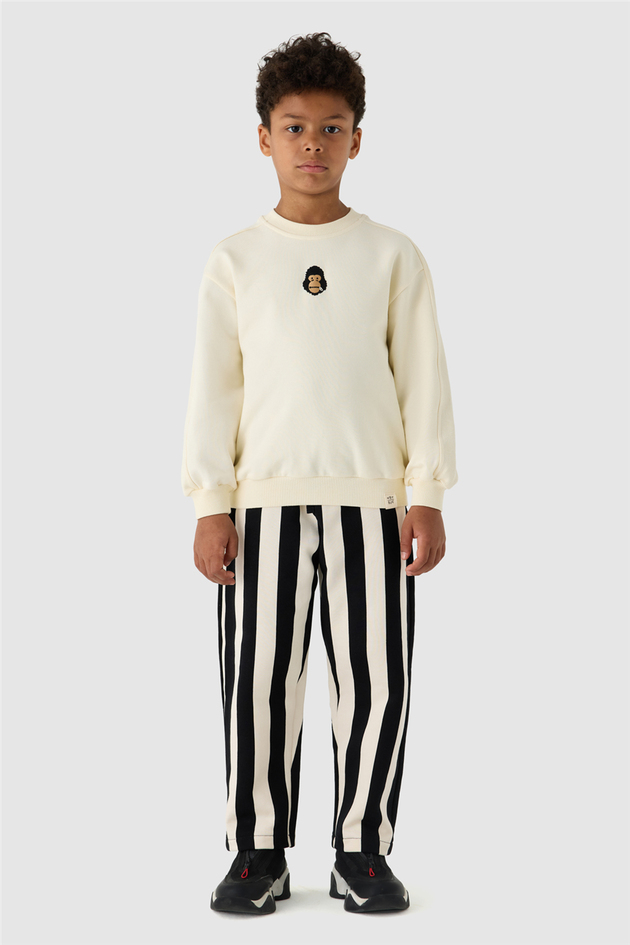 NBT Jeans Erkek Çocuk Ekru SweatshirtNBT Jeans Erkek Çocuk Ekru Sweatshirt