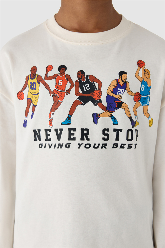 NBT Jeans Erkek Çocuk Ekru TshirtNBT Jeans Erkek Çocuk Ekru Tshirt