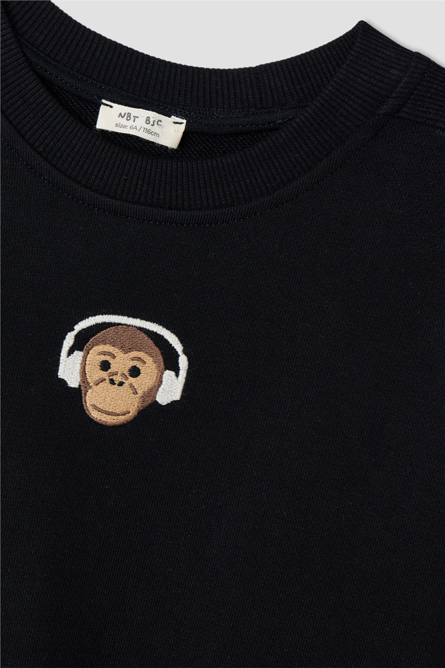 NBT Jeans Erkek Çocuk Siyah SweatshirtNBT Jeans Erkek Çocuk Siyah Sweatshirt