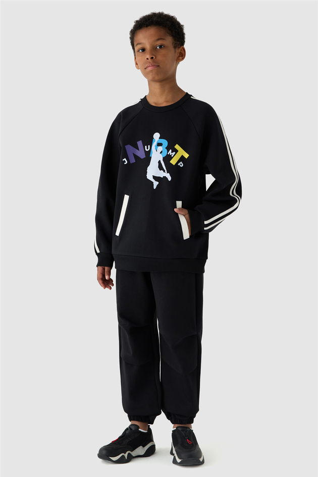 NBT Jeans Erkek Çocuk Siyah SweatshirtNBT Jeans Erkek Çocuk Siyah Sweatshirt
