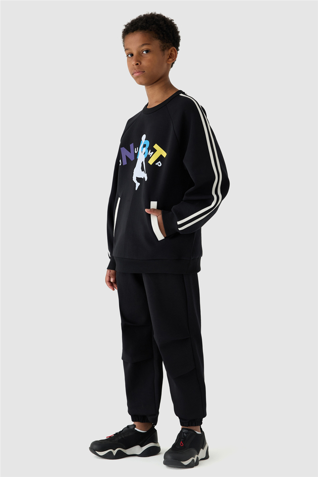 NBT Jeans Erkek Çocuk Siyah SweatshirtNBT Jeans Erkek Çocuk Siyah Sweatshirt