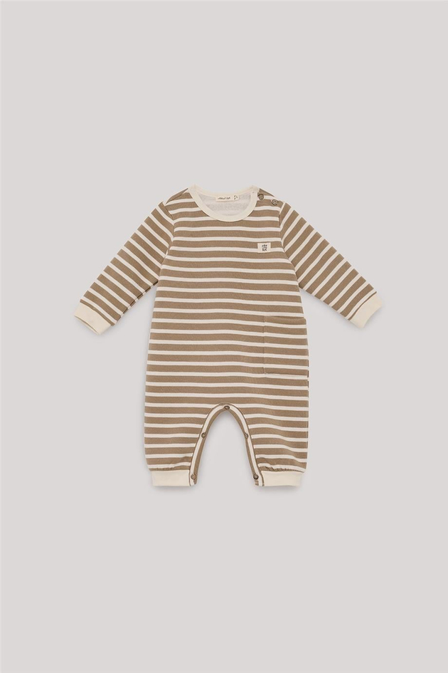 Nebbati Basic Erkek Bebek Bej Tulum