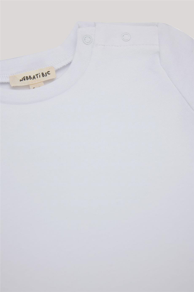 Nebbati Basic Erkek Bebek Beyaz T-Shirt