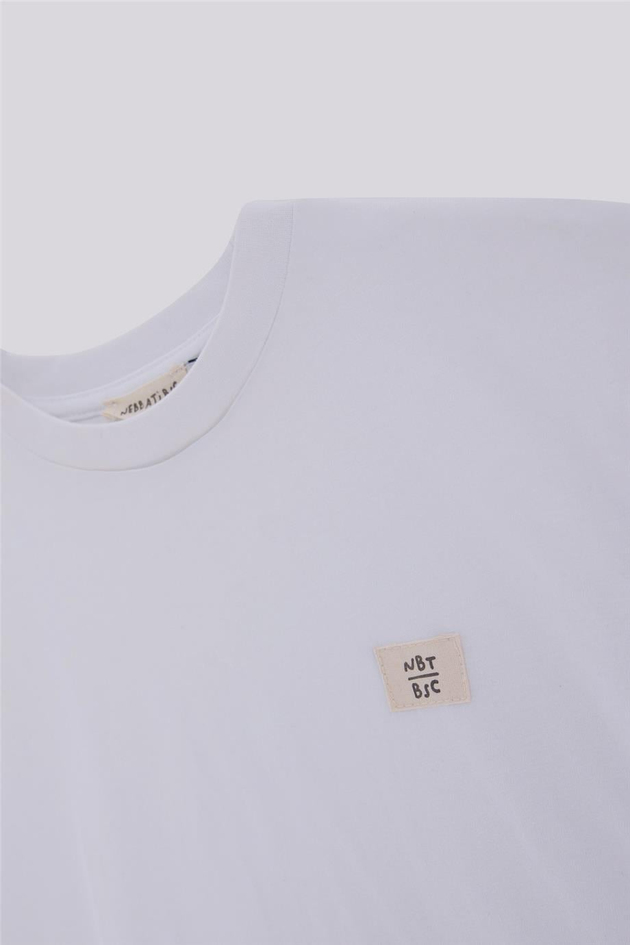 Nebbati Basic Erkek Çocuk Beyaz TshirtNebbati Basic Erkek Çocuk Beyaz Tshirt